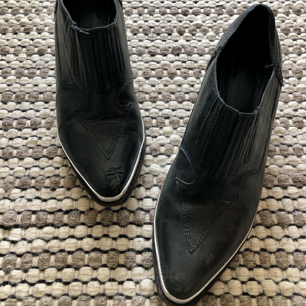 Leather ankle boots
